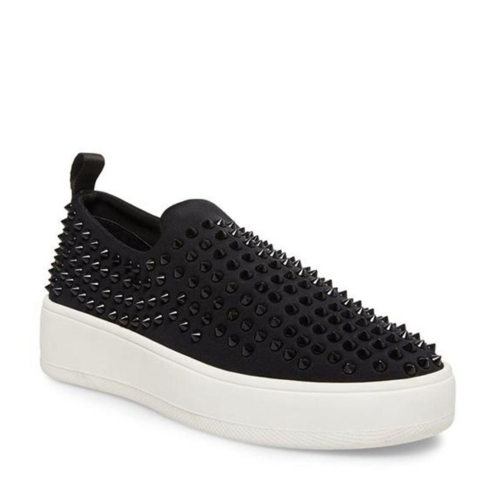 Steve Madden Baxon Black Studs Slip On Sneakers